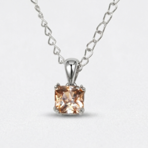 Pendentif Zirkaé – Zircon Naturel Champagne du Cameroun & Argent 925