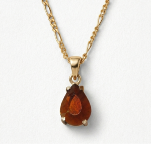 Pendentif Solitaire en Or 9K – Zircon Naturel du Cameroun